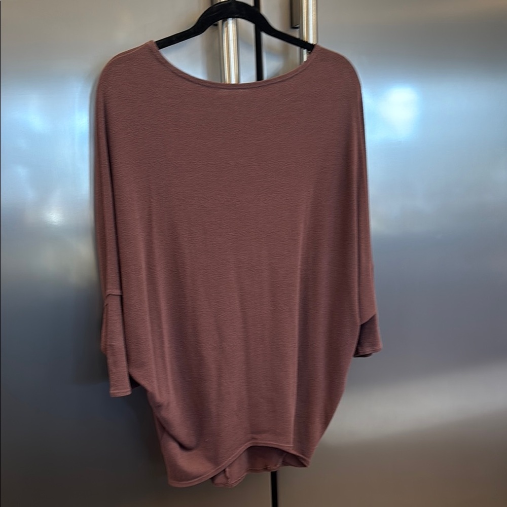 Jolie Mauve-y Purpleish Oversized Dolman Sleeve Tunic